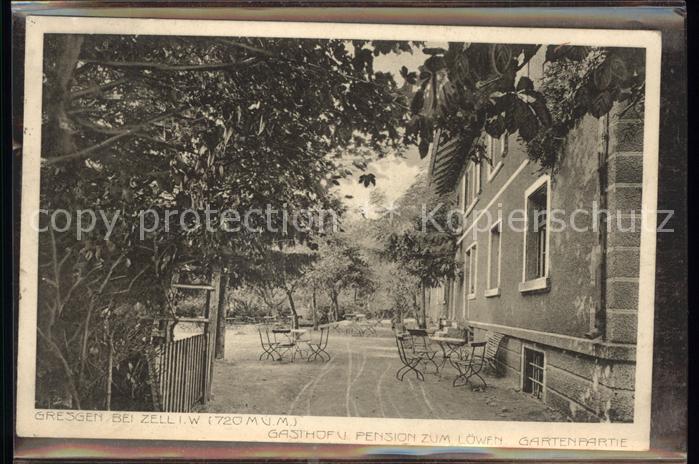 Gresgen Gasthof zum Loewen Gartenpartie