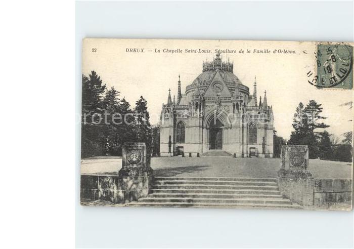 Dreux Chapelle Saint Louis Sepulture Famille d Orleans Stempel auf AK