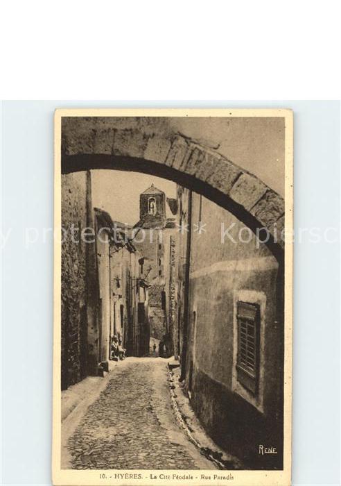 Hyeres Cite Feodale Rue Paradis