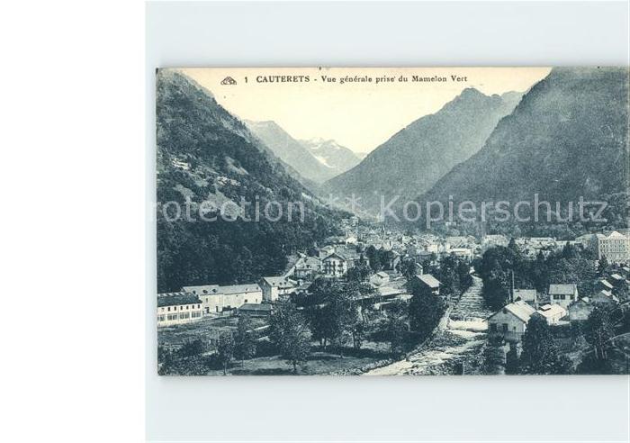 Cauterets Vue generale prise du Mamelon Vert