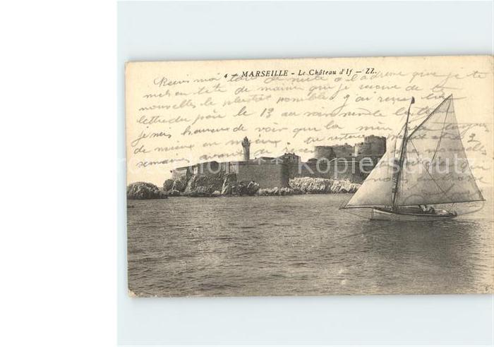 Marseille Bouches-du-Rhone Chateau d If Voilier