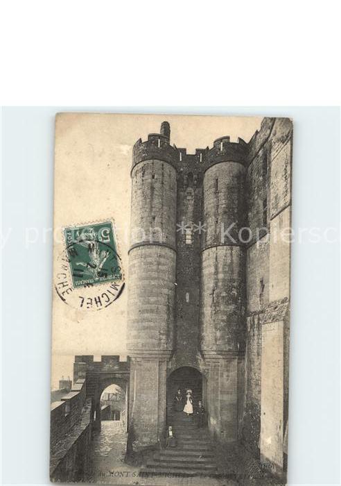Mont-Saint-Michel Abbaye Le Chatelet Stempel auf AK