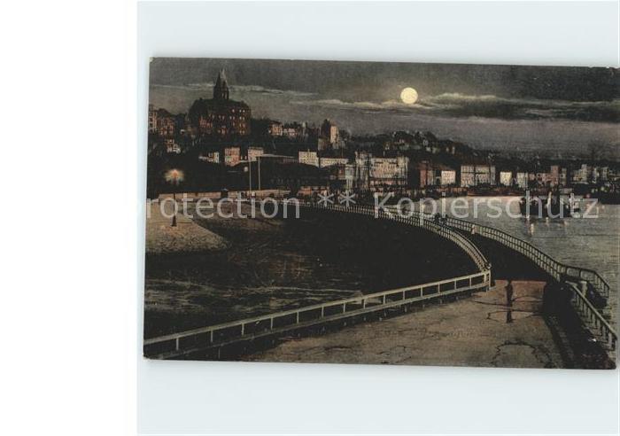 Boulogne-sur-Mer Avant Port au clair de lune Pont