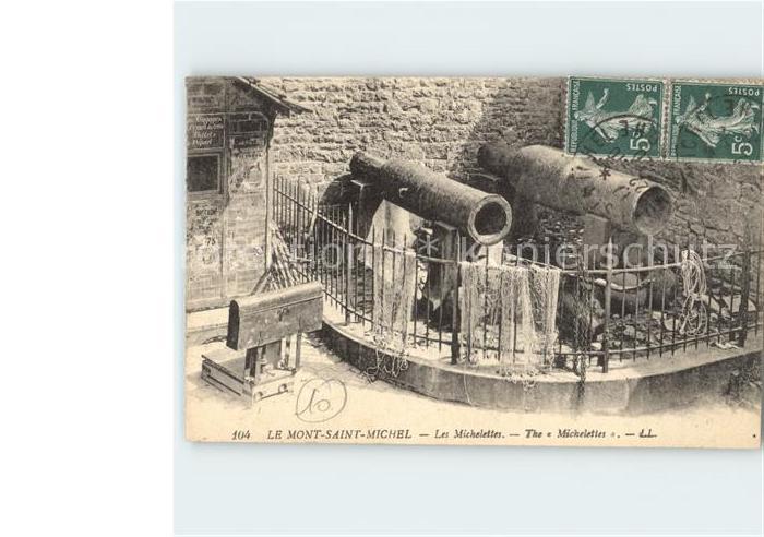 Mont-Saint-Michel Les Michelettes Stempel auf AK
