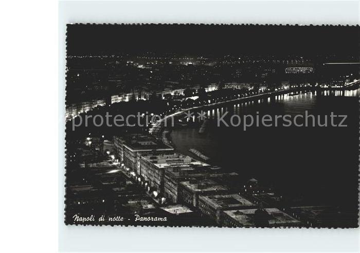 Napoli Neapel di notte Panorama