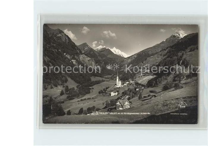 Heiligenblut Kaernten Gesamtansicht mit Grossglockner Hohe Tauern