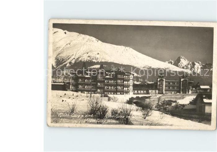 Hohe Tatra im Winter Sanatorium Gebirgspanorama