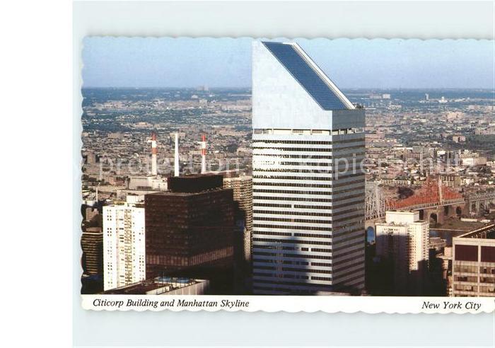 New York City Citicorp Building and Manhattan Skyline Skyscraper