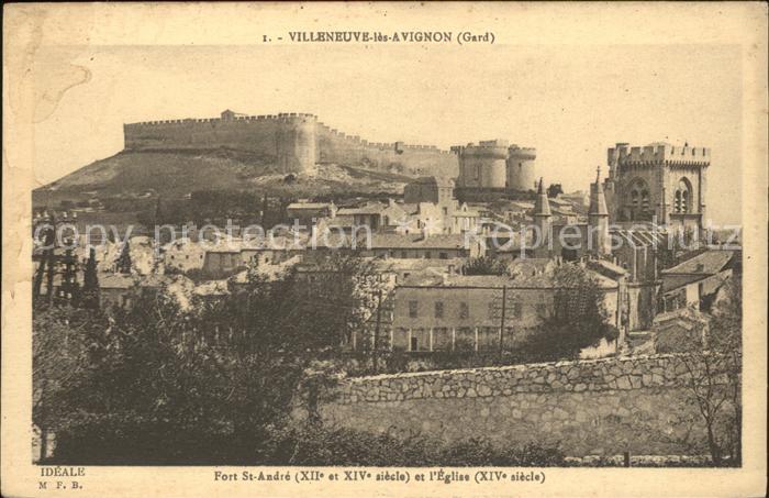 Villeneuve-les-Avignon Fort Saint Andre Eglise XIV siecle