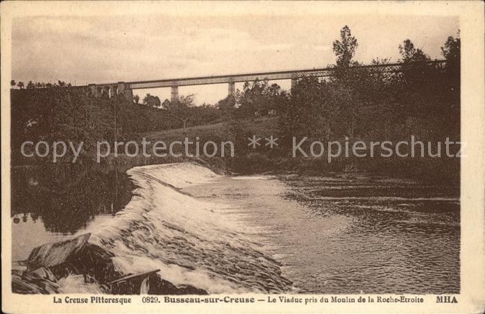 Busseau sur Creuse Viaduc vue prise du Moulin de la Roche
