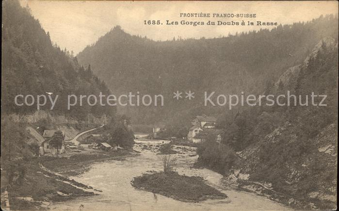 Besancon Doubs Gorges du Doubs a la Rasse Frontiere Fr