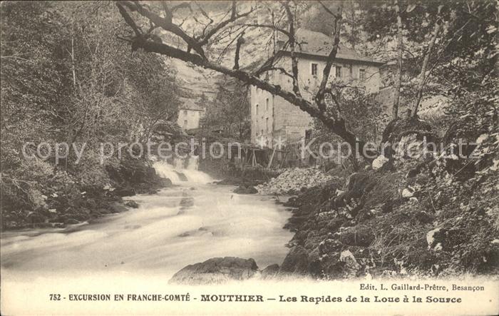 Mouthier-Haute-Pierre Les Rapides de la Loue a la Source