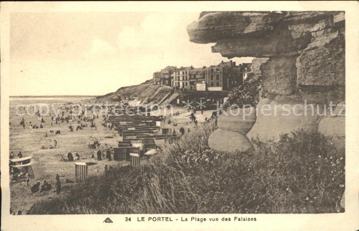 Le Portel Plage vue des Falaises