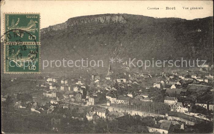 Bort-les-Orgues Vue generale Stempel auf AK