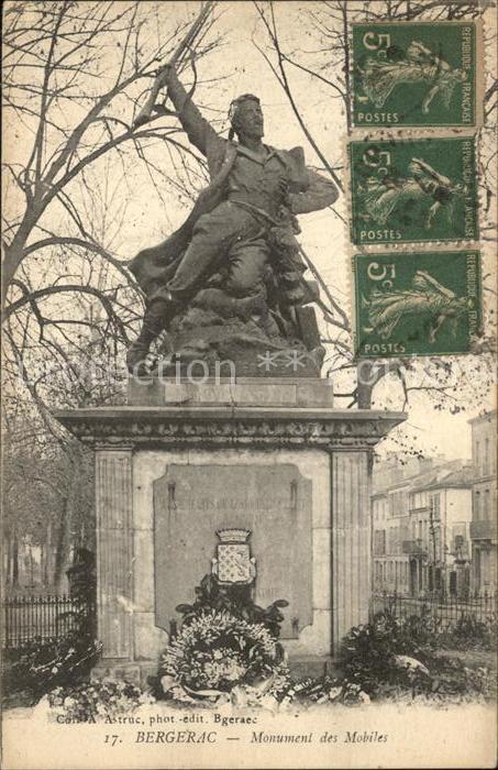 Bergerac Monument des Mobiles Stempel auf AK