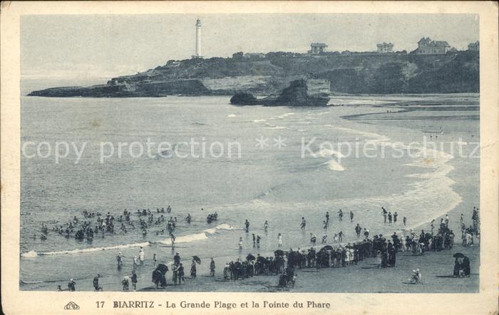 Biarritz Pyrenees Atlantiques Grande Plage et Pointe du Phare