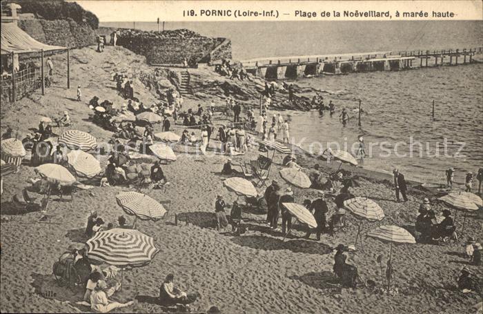 Pornic Plage de la Noeveillard maree haute