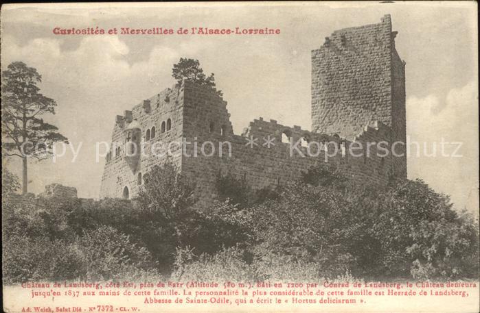 Barr Bas-Rhin Chateau de Landsberg Histoire