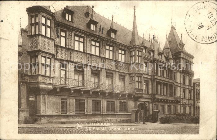 LUXEMBOURG  Luxemburg Palais Grand Ducal Stempel auf AK