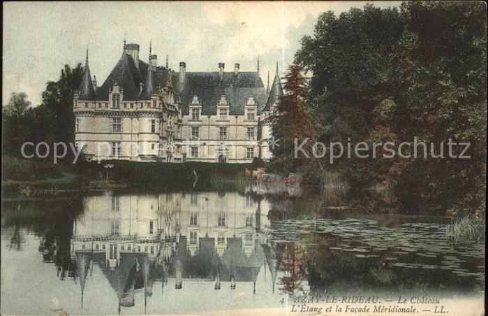 Azay-le-Rideau Chateau Etant Facade Meridionale