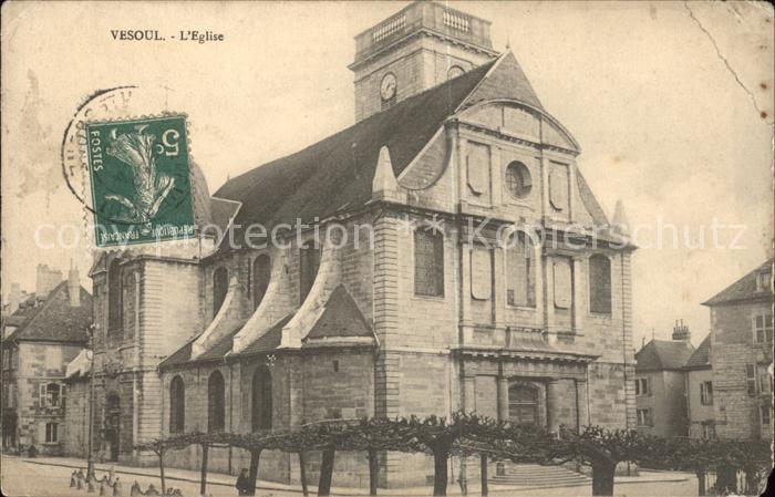 Vesoul Haut Saone Eglise Stempela uf AK