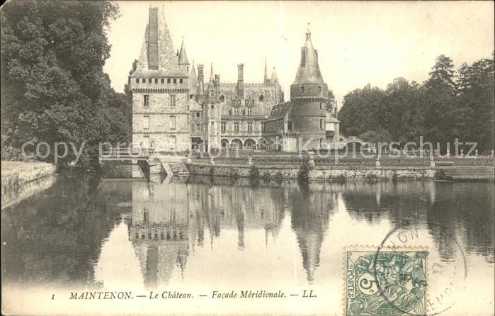 Maintenon Chateau Facade Meridionale Stempel auf