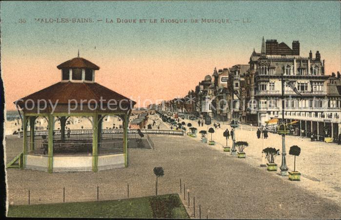 Malo-les-Bains Digue et Kiosque de Musique