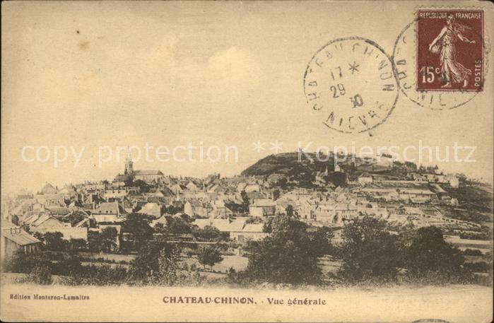 Chateau-Chinon Ville Vue generale Stempel auf AK