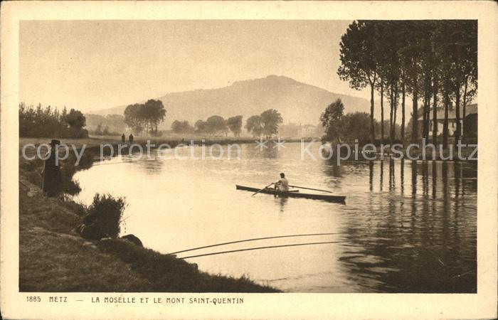 Metz 57 Moselle Bords de la Moselle et Mont Saint Quent