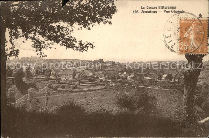 Anzeme Vue generale Stempel auf AK