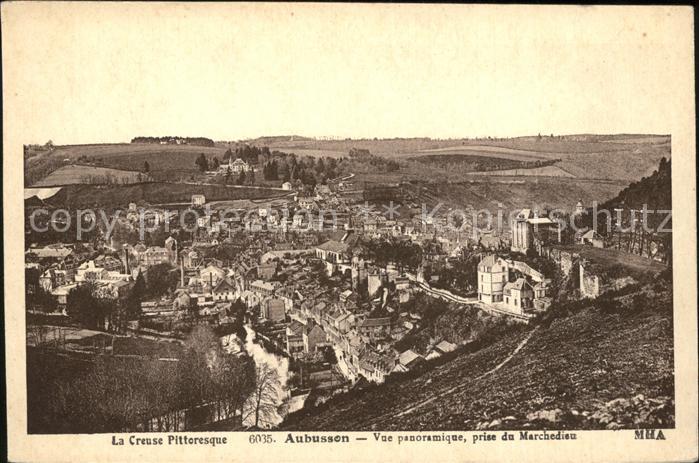 Aubusson Creuse Vue panoramique prise du Marchedieu