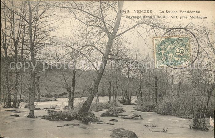 Mortagne-sur-Sevre Paysage dans l'Ile du Port Stempel auf
