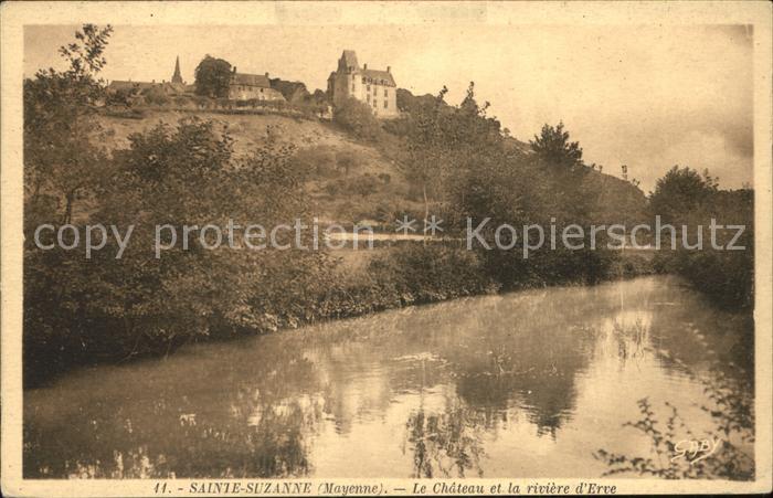 Sainte-Suzanne Mayenne Chateau et la riviere d_Erve