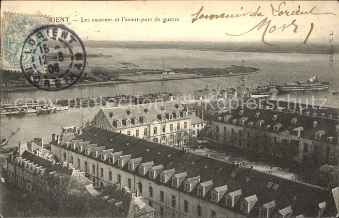 Lorient Morbihan Bretagne Casernes et l'avant port de guerre Stem