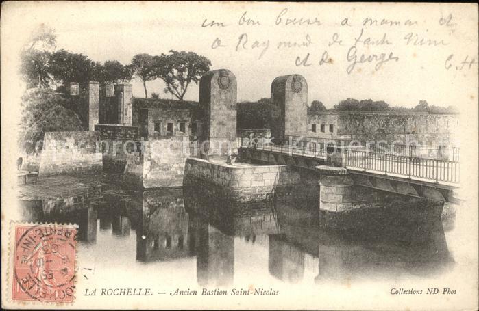 La Rochelle Charente-Maritime Ancien Bastion Saint Nicolas Pont Stemp