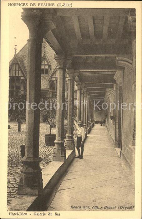Beaune Cote d Or Burgund Hospices Hotel Dieu Galerie du bas