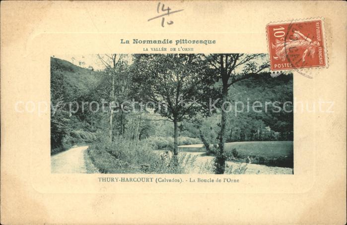 Thury-Harcourt Boucle de l'Orne Stempel auf AK