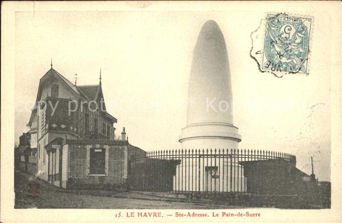 Sainte-Adresse Pain de Sucre Stempel auf AK