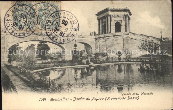 Montpellier Herault Jardin du Peyrou Promenade Basse Stempe