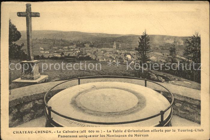 Chateau-Chinon Ville Calvaire Table d_Orientation Croix Mont