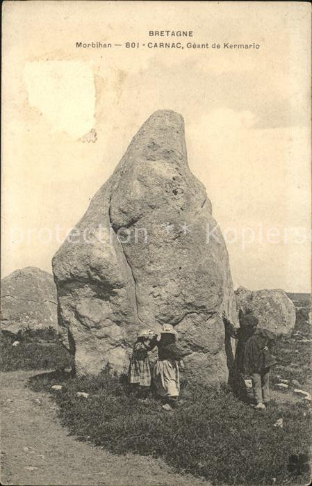 Carnac Morbihan Geant de Kermario Felsformation