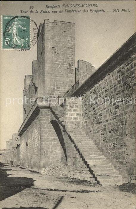 Aigues-Mortes Gard Remparts Tour de la Reine Stempel auf A