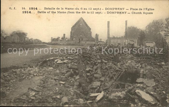Dompremy Bataille de la Marne Place de l'Eglise