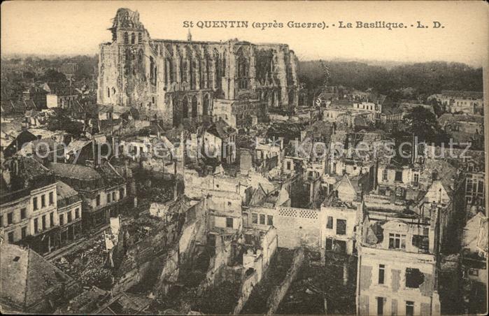 Saint-Quentin 02 Aisne apres la Grande Guerre Basilique 1. Wel