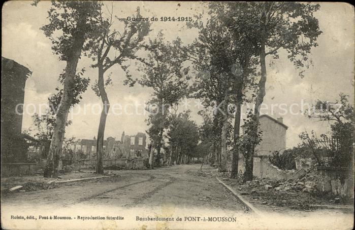 Pont-a-Mousson Bombardement Grande Guerre 1. Weltkrieg