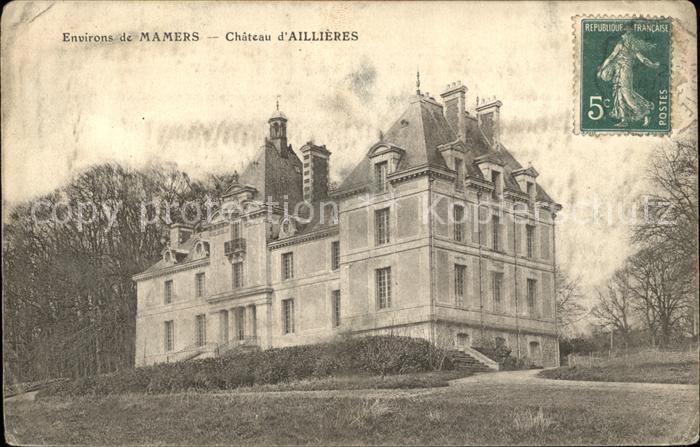 Aillieres-Beauvoir Chateau Stempel auf AK