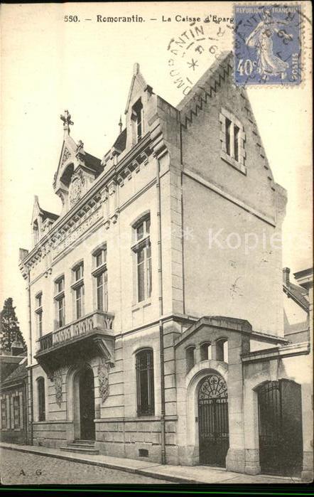 Romorantin-Lanthenay Caisse d_Epargne Stempel auf AK