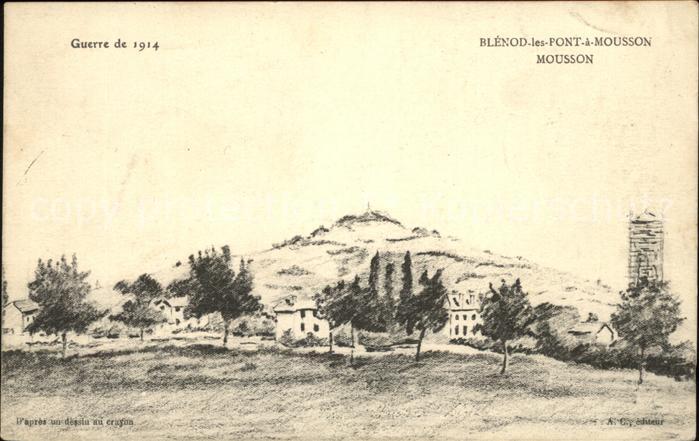 Blenod-les-Pont-a-Mousson Grande Guerre 1914 Künstlerkarte 1. Wel