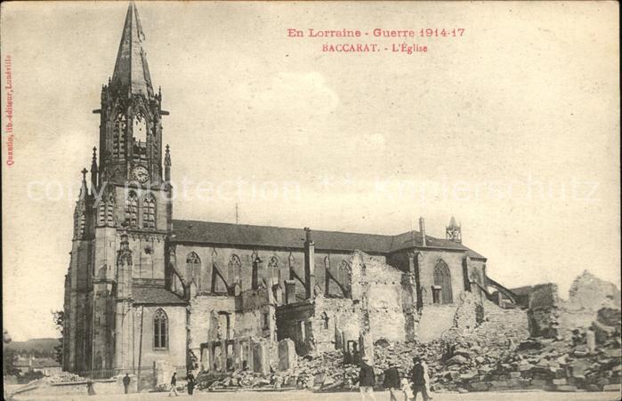 Baccarat Eglise Ruines Grande Guerre 1. Weltkrieg