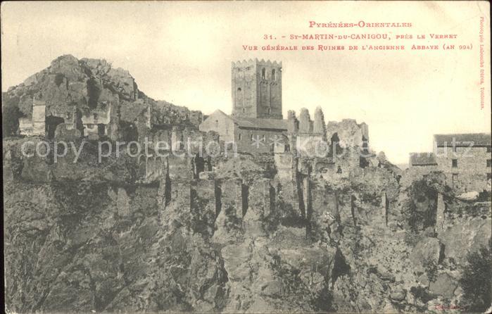 Saint Martin du Canigou Vue generale des Ruines
